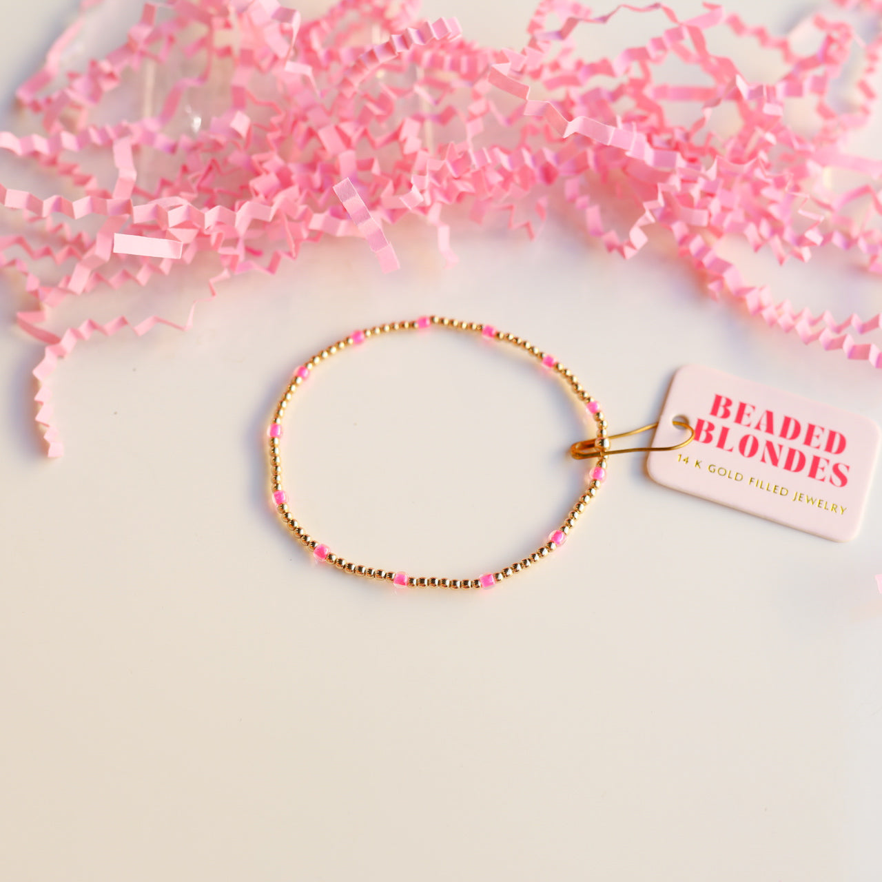 Beaded Blonde Dainty Poppi Bracelet