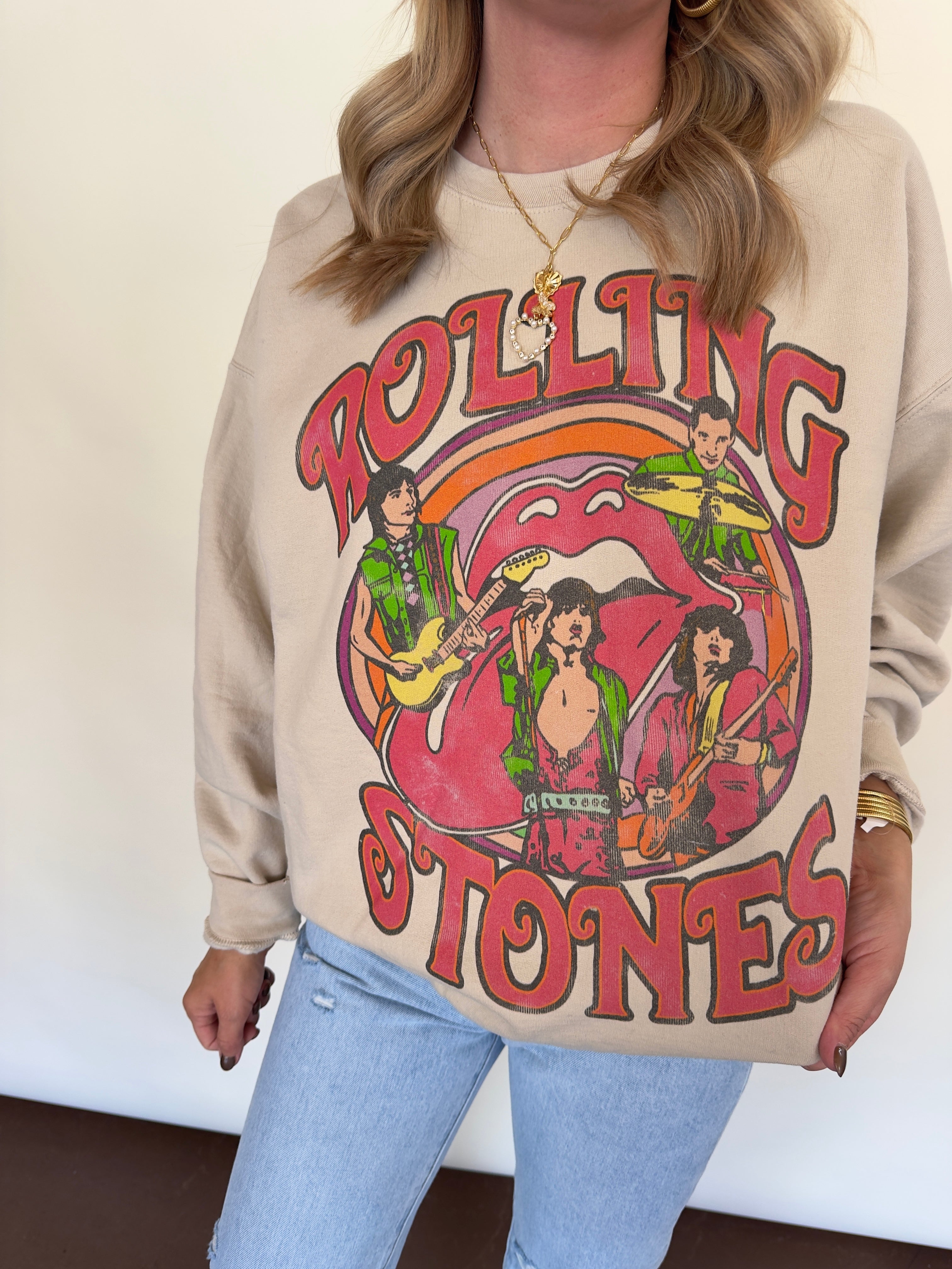 LivyLu Rolling Stones Vintage Concert Sweatshirt