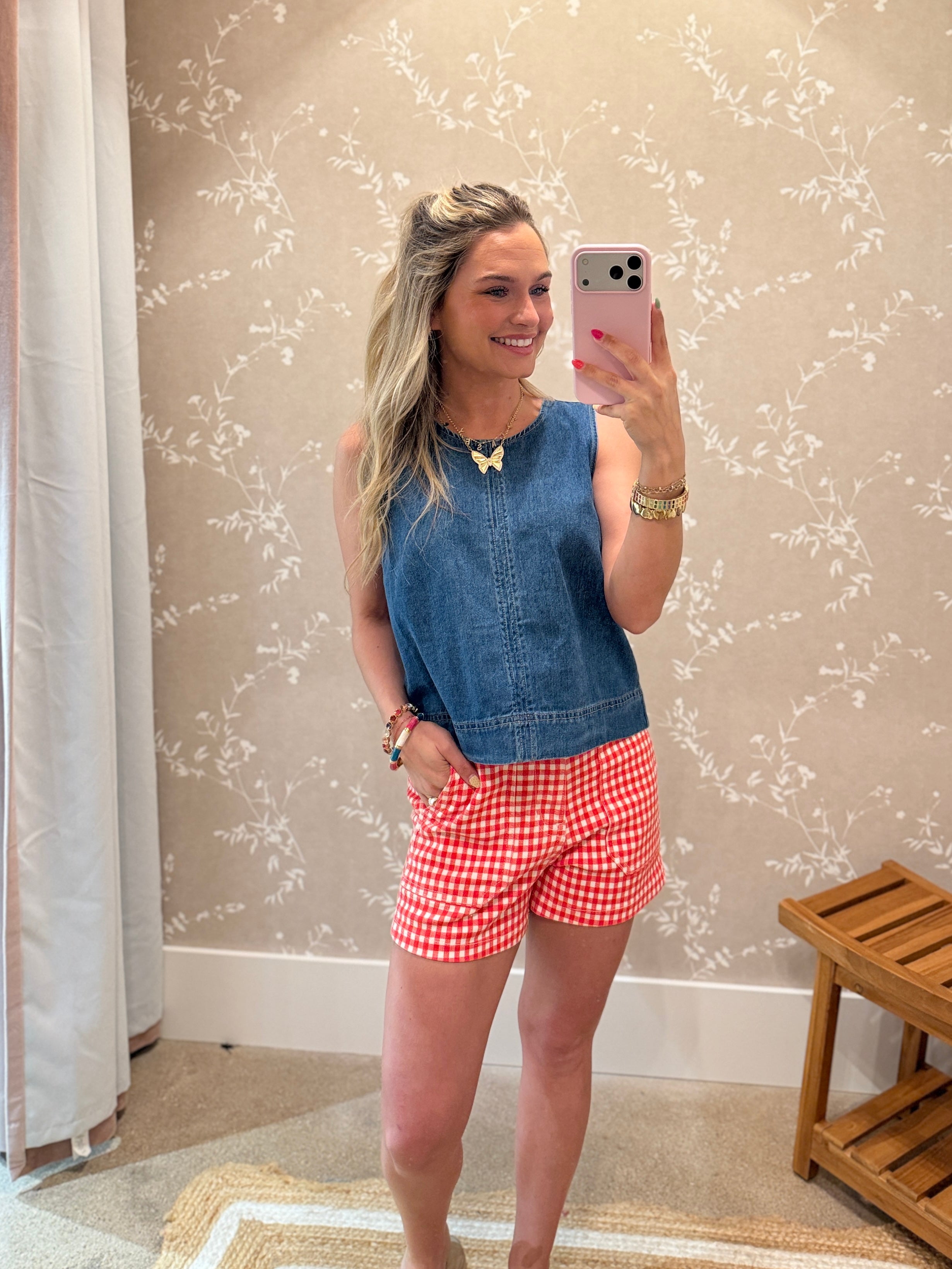 Z-Supply Sun Seeker Denim Cropped Tank