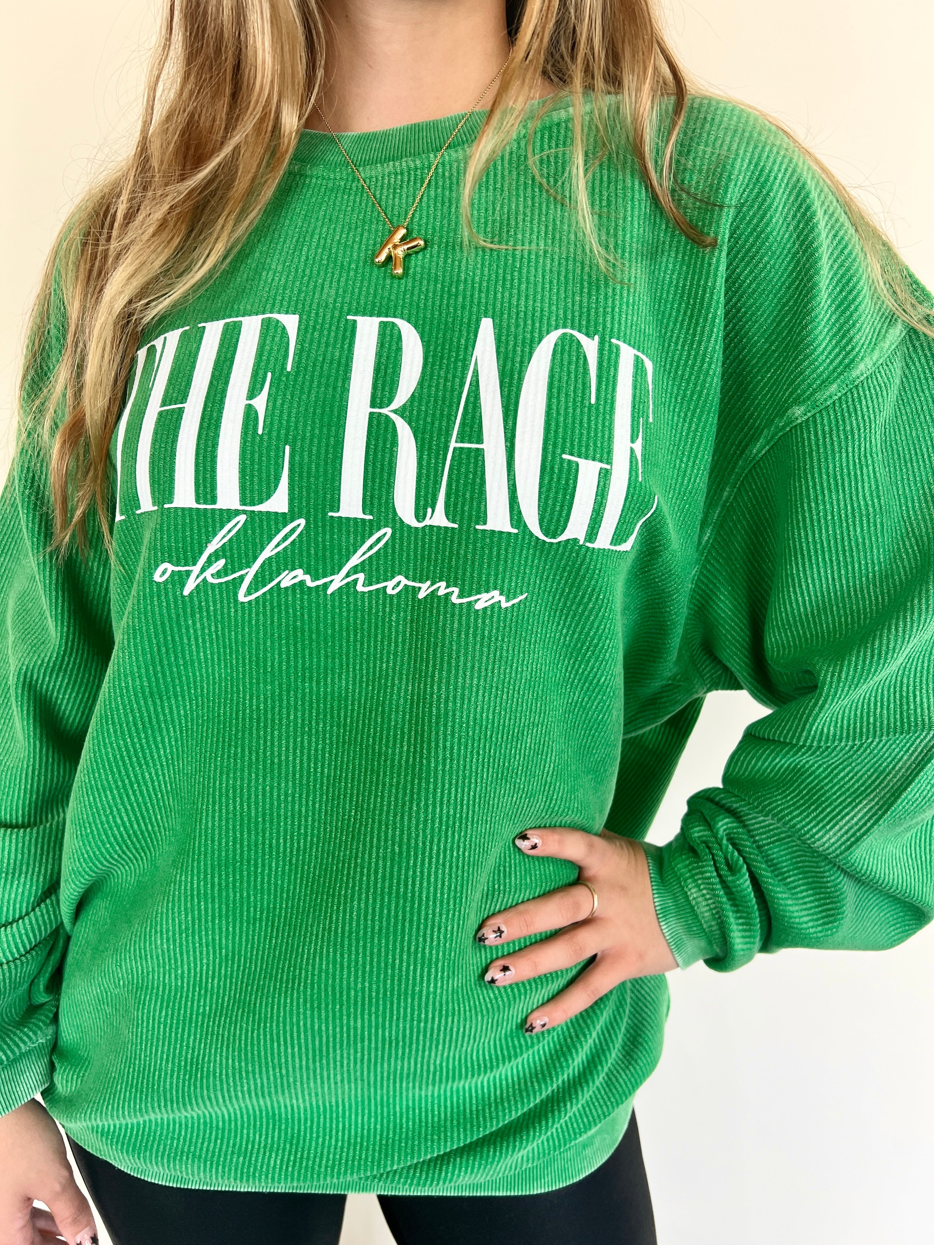 The Rage Oklahoma Corded Crew Sweatshirt