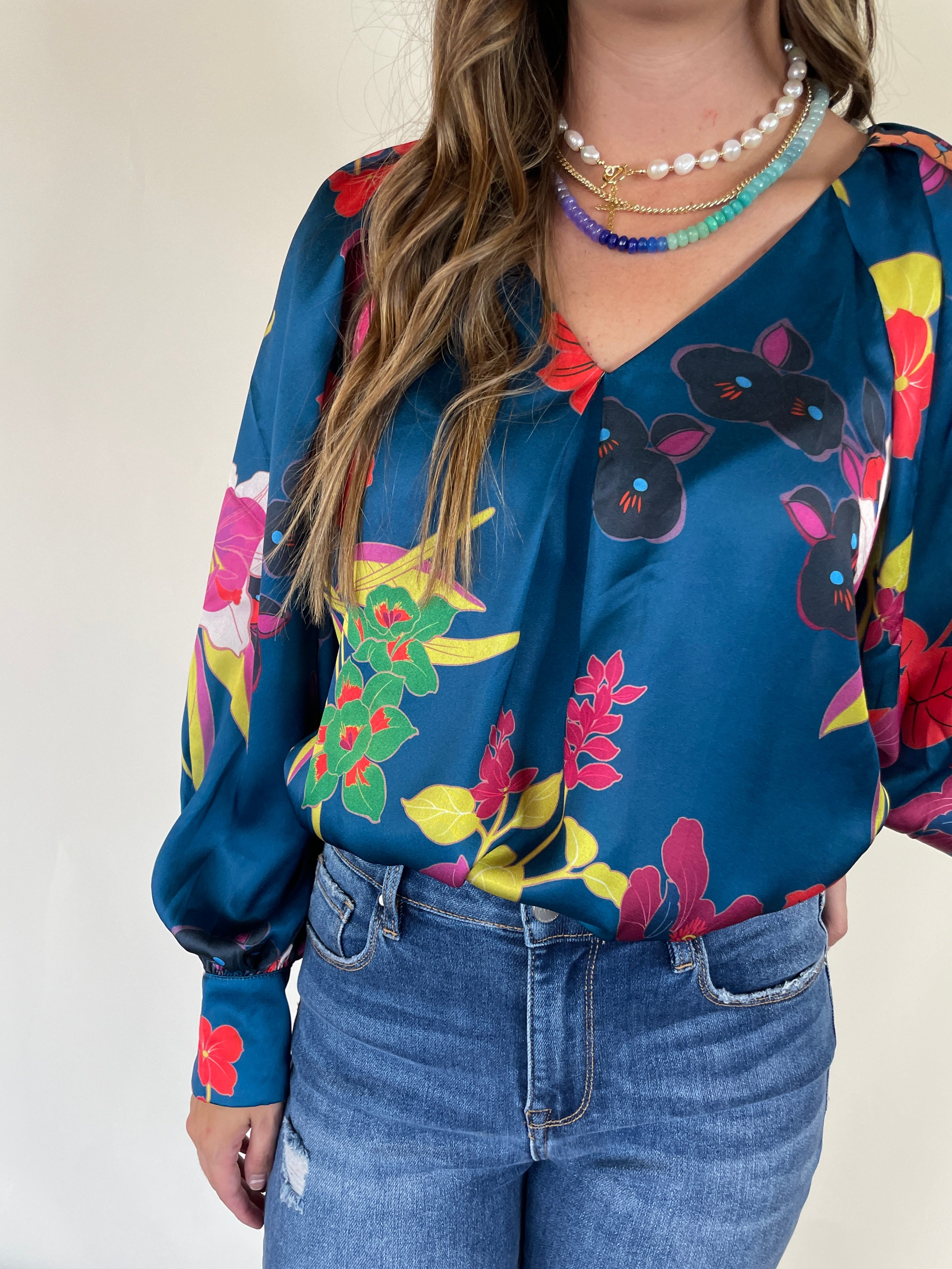 Tara floral blouse