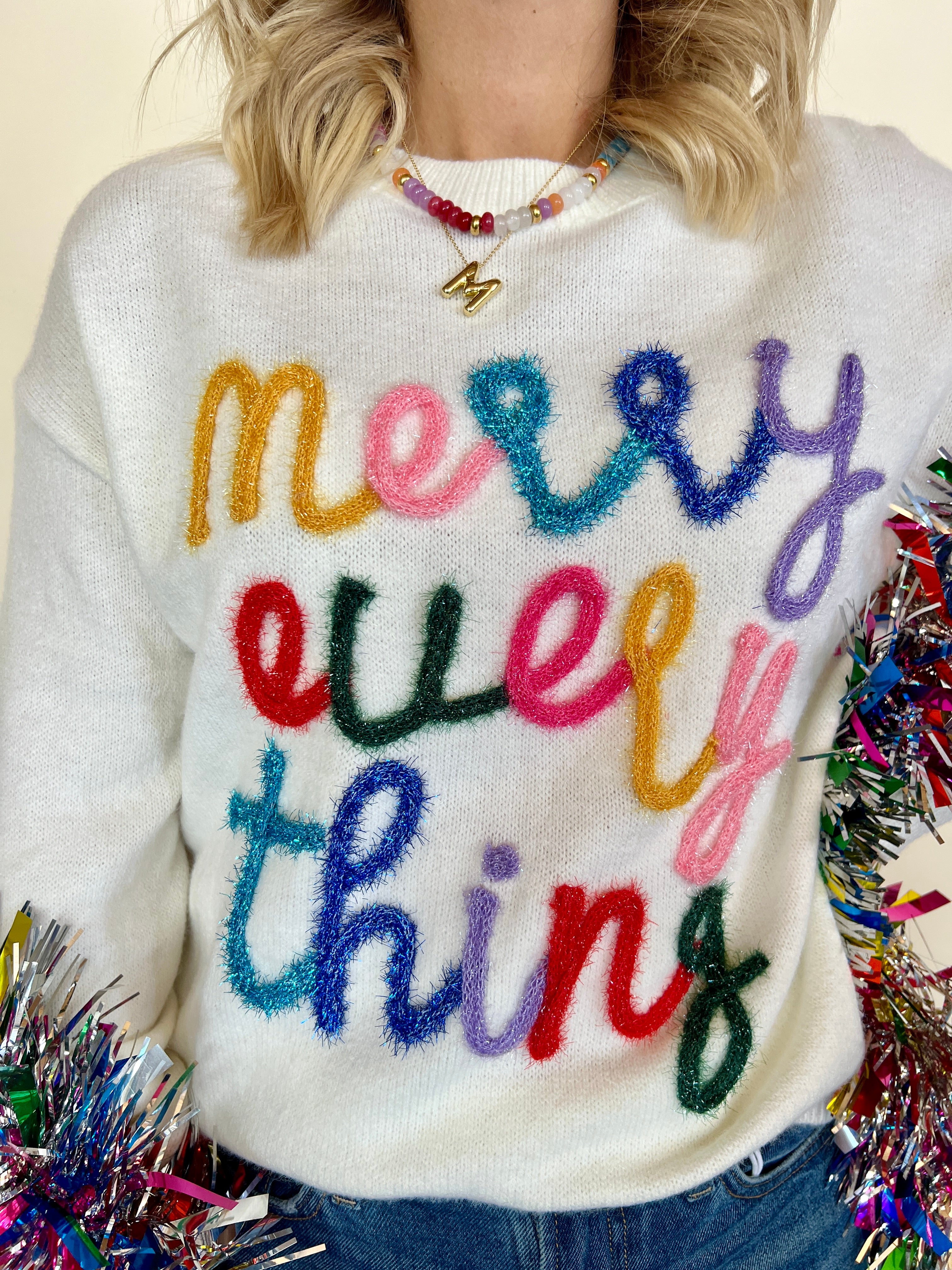 Tinsel Merry Everything Sweater