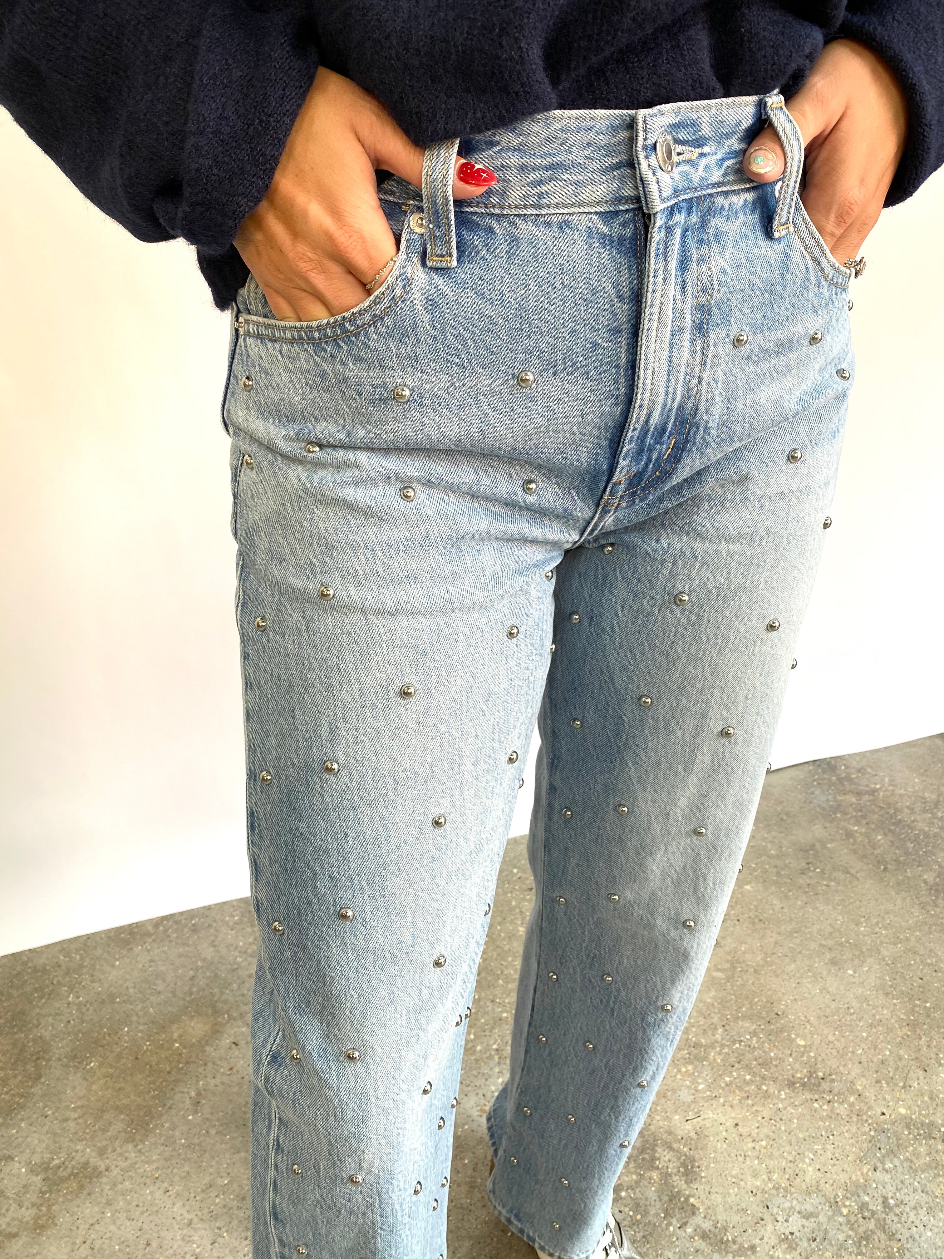 Pistola Lexi Mid Rise Bowed Straight