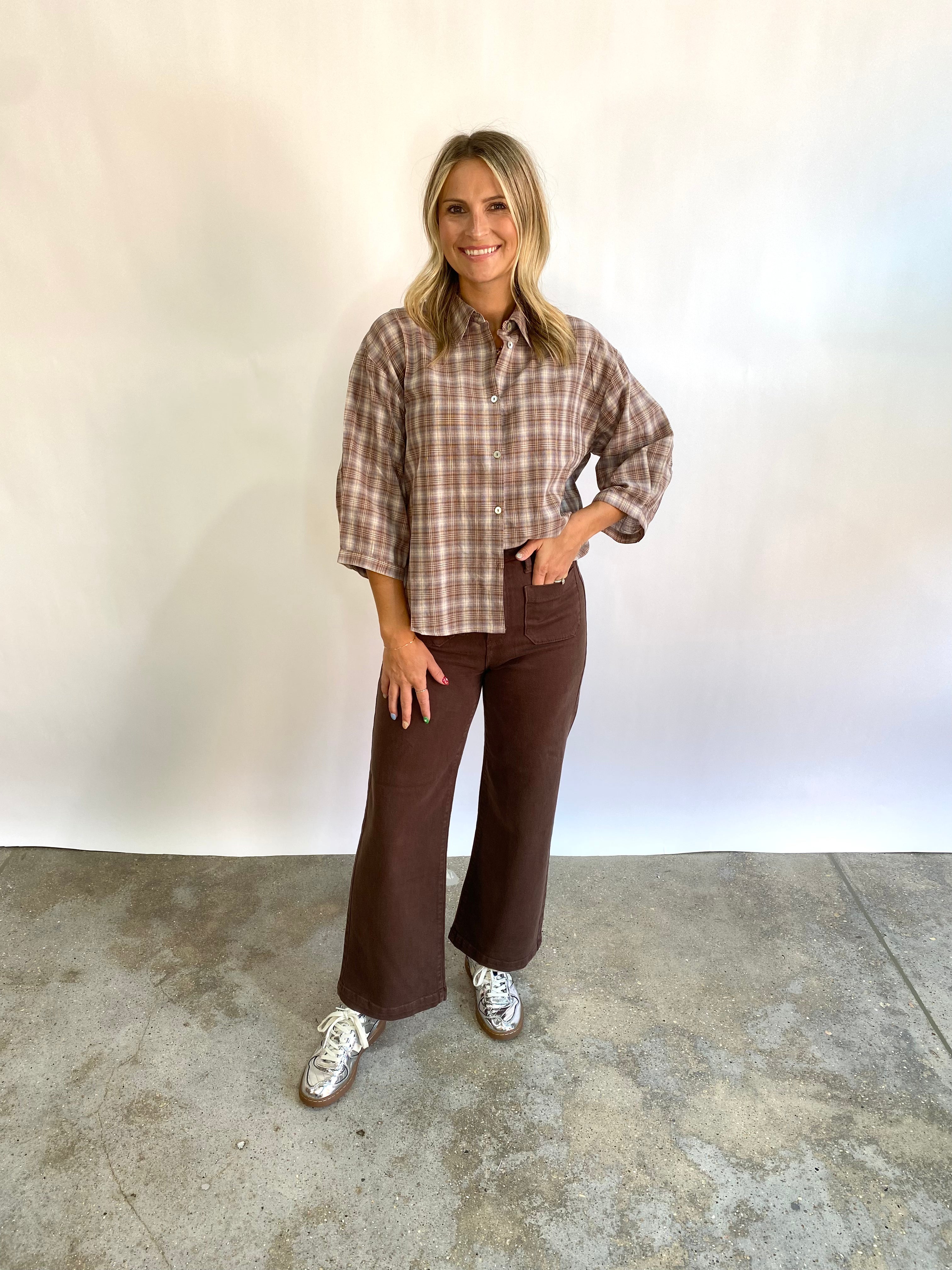 Just Black Patch Pocket Wide Leg