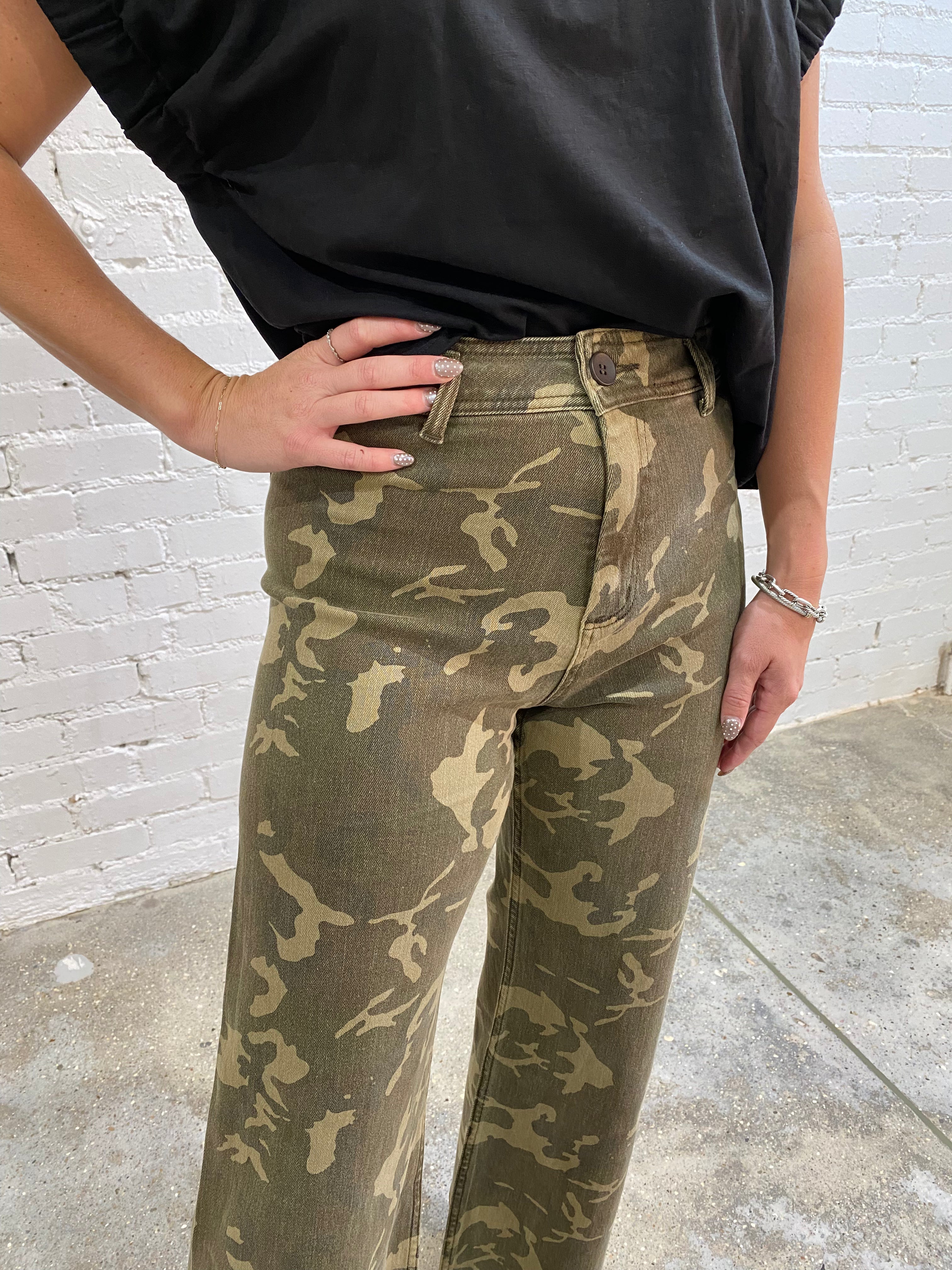 MY MUSE Camouflage Wide Leg