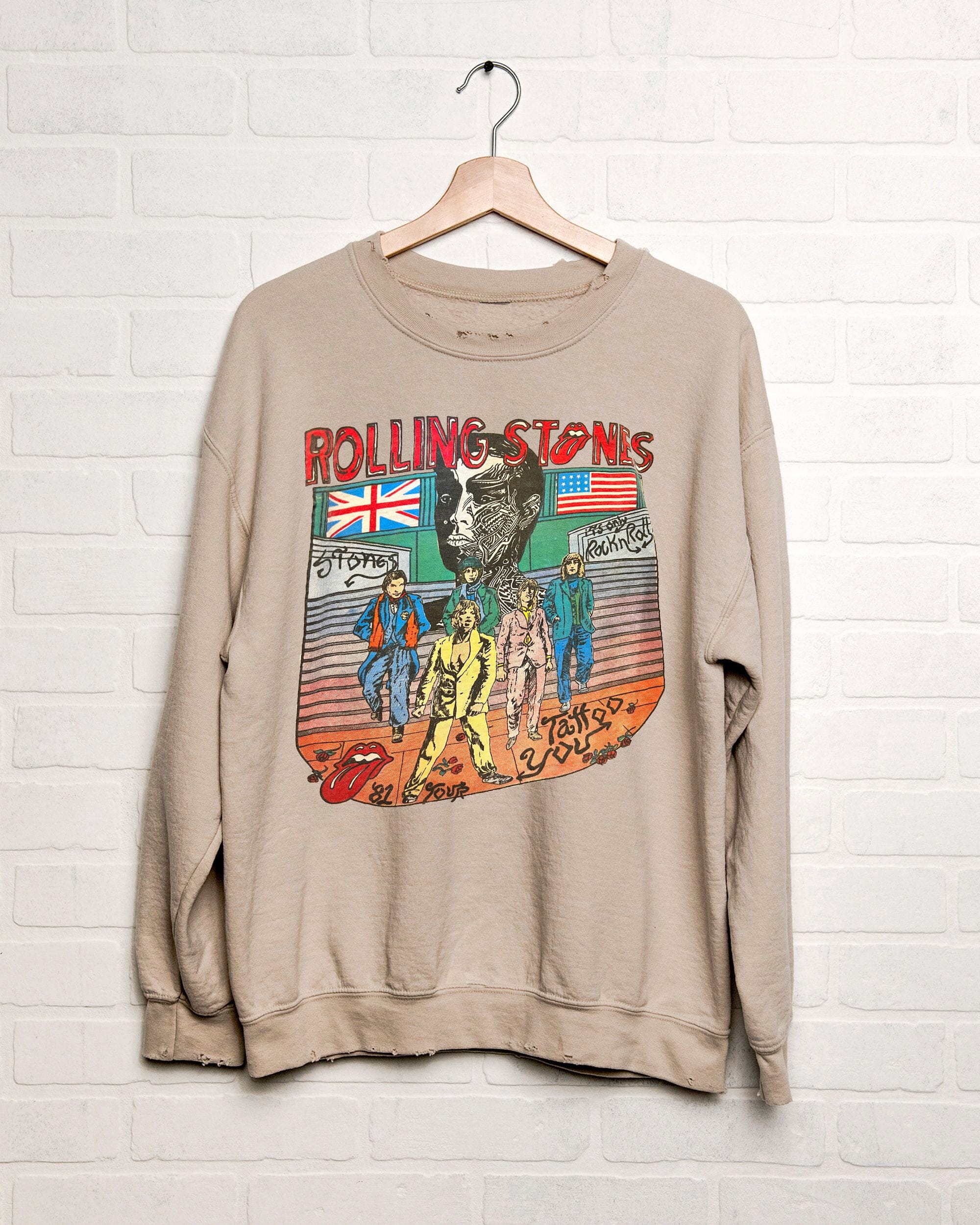 [Livy Lu] Rolling Stones Tattoo You Thrifted Sweatshirt