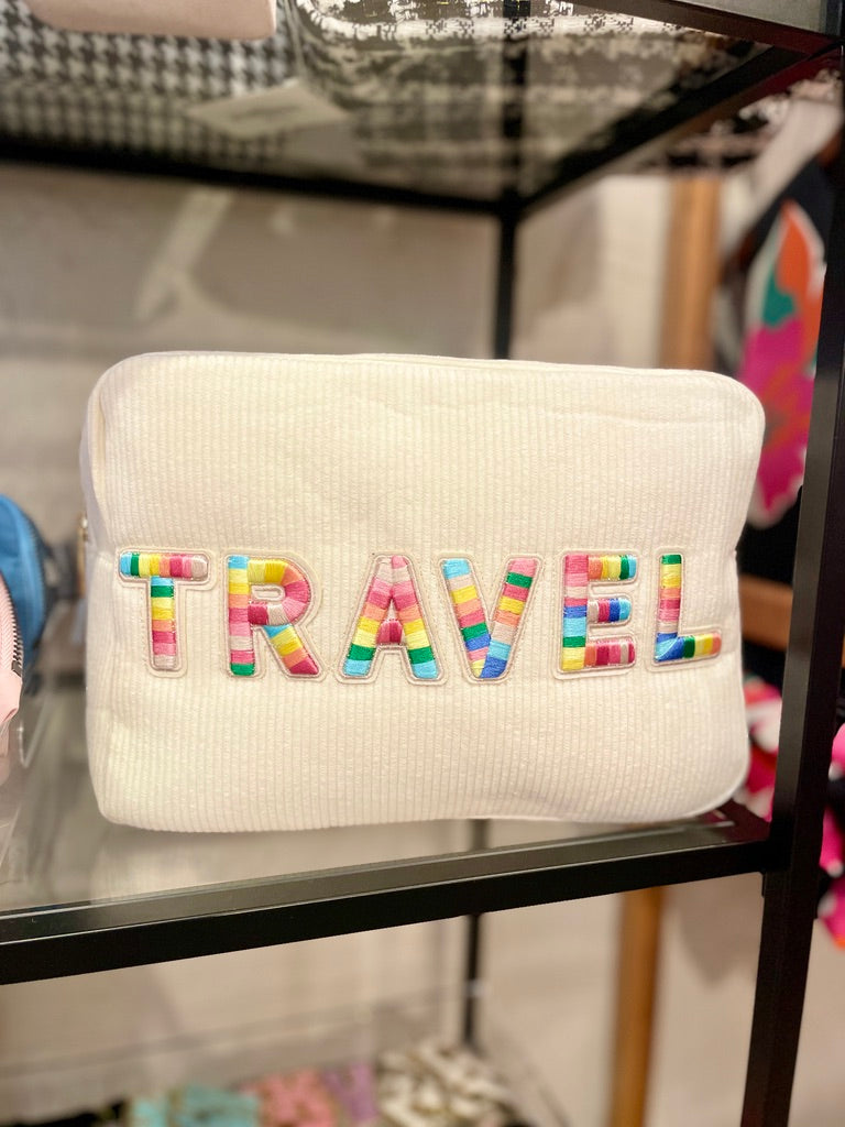 "TRAVEL" Corded Travel Bag