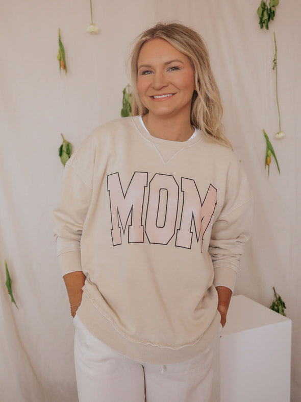 Charlie Southern MOM Hi-Low Crew Sweatshirt